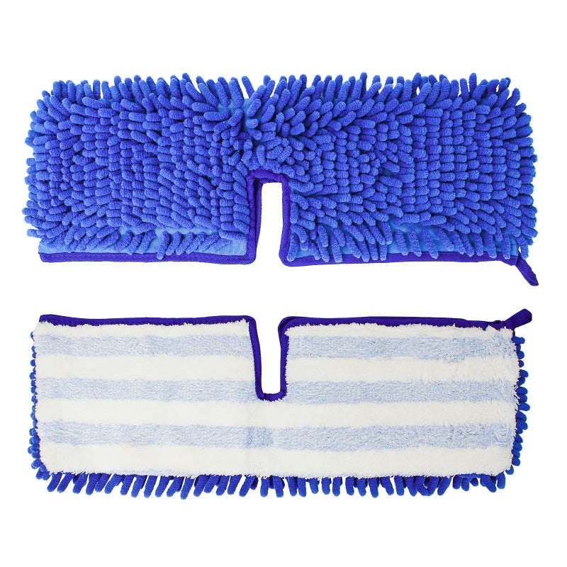 Ximoon Microfiber Flip Mop Refill Replacement for O Cedar Dust Mop Replace Head Chenille Dual Action Cleaning Pad Hardwood Floor Wet/Dry Mopping - 2 Pack - Image 1